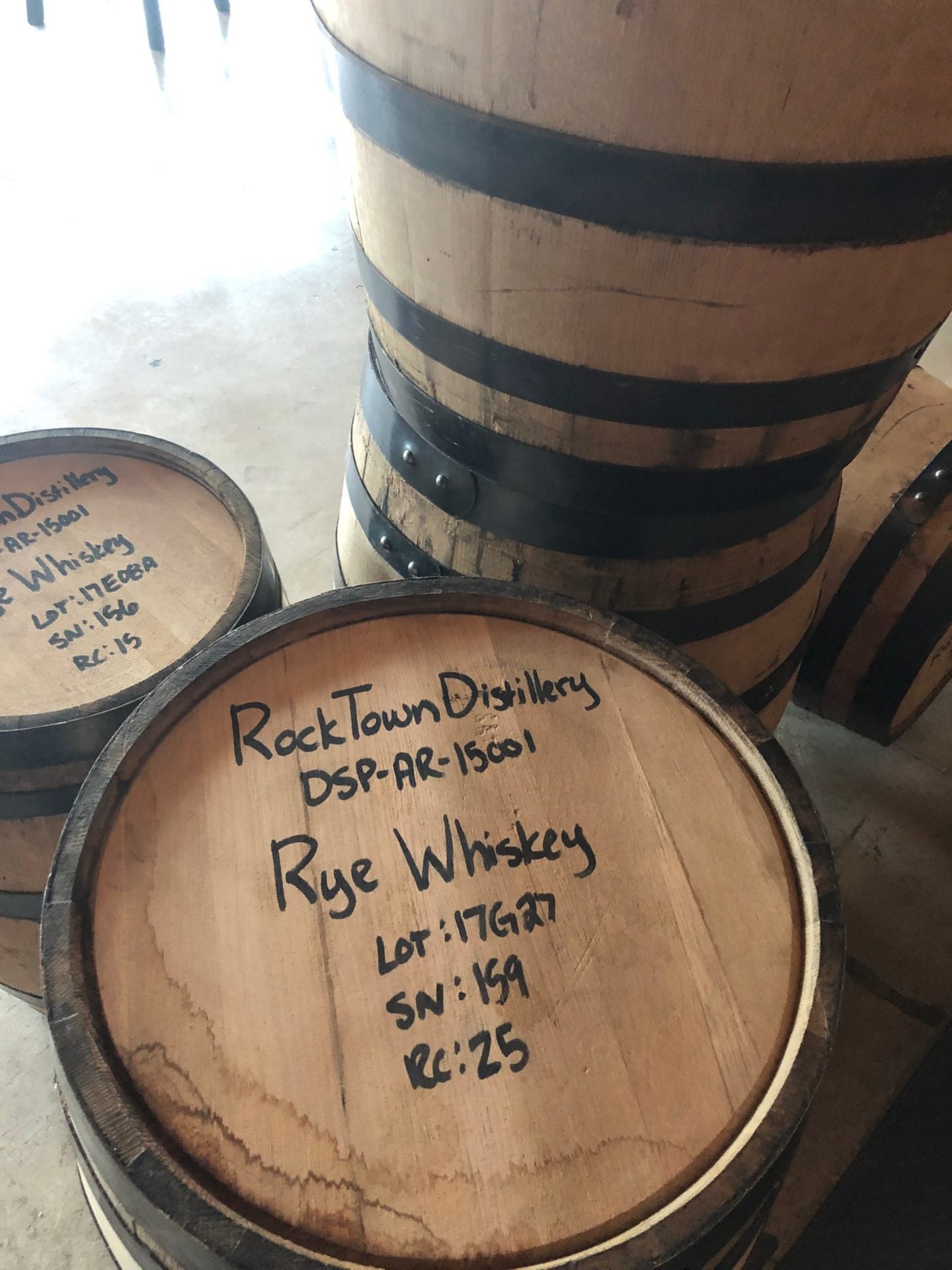 Used Rye Whiskey Barrels